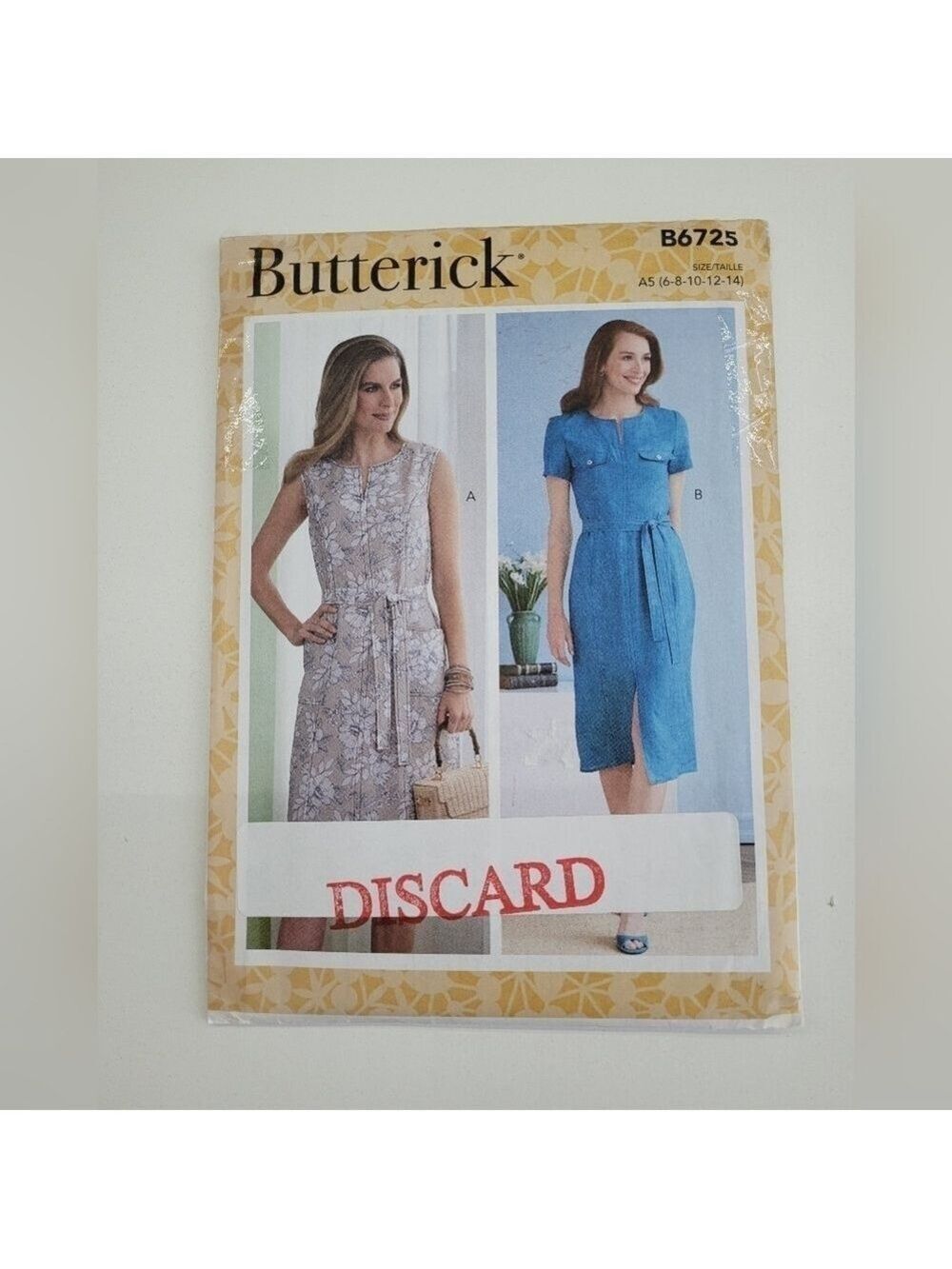 🧵4/$20🧵 Butterick B6725 Dress Sewing Pattern Uncut Size 6-14